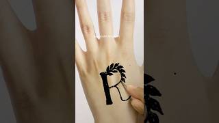 Beautiful R letter henna design  R letter henna tattoo 🌿ytshorts henna rabiasartkingdom [upl. by Gavrilla]