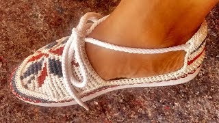 👉 COMO TEJER UNOS TENIS O ALPARGATAS A CROCHET PASO A PASO 👈 en wayu [upl. by Fihsak]