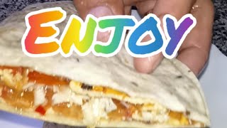 asmr enjoy breakfast with a wrap eggomellete [upl. by Eboj]