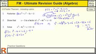 Factor Theorem  Ultimate revision guide for Further maths GCSE [upl. by Singh96]