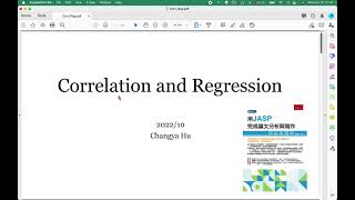 用JASP進行相關分析與迴歸分析1 觀念 [upl. by Omixam374]
