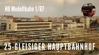 H0 Modellbahnanlage  25gleisiger Hauptbahnhof Hasselt [upl. by Heidie]