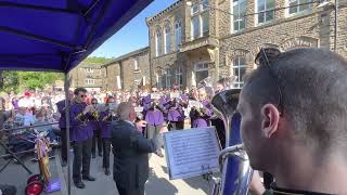 Brighouse amp Rastrick Band  Knight Templar  Whit Friday 2023 Delph Village [upl. by Lanctot]