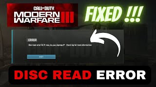 How to Fix Disc Read Error in Modern Warfare 3 amp Warzone 3 MW3  by borntoplaygames [upl. by Thaddaus]