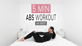 ABS WORKOUT IN BED  exercise routine for toned abs [upl. by Kathlene]