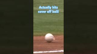 Real MLB player knocks the cover off the ball a la Roy Hobbs [upl. by Bald]