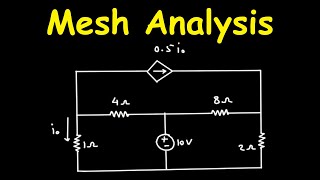 Mesh Analysis with Dependent Current Source [upl. by Ellehcar278]