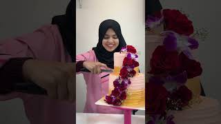 Tier cake cutting  cakes  Turkish desserts  baking academy  tahoor fatima raad [upl. by Leirza]