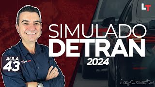 SIMULADO DETRAN QUESTÕES 2024  AULA 43 SimuladoLegTransito2024 Detran2024 [upl. by Litt]