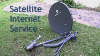 Satellite Internet Service ViaSat Explornet rural dish installation [upl. by Sirred958]