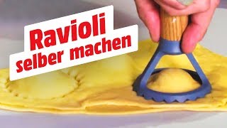 Leckere Ravioli mit BasilikumFrischkäse Füllung  Küchenhelfer von Berghoff  MediaMarkt KochShow [upl. by Obellia83]