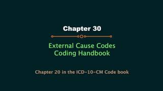 HIT220221 Coding Handbook Ch30  External Cause Codes Updated 2017 [upl. by Sasnak]