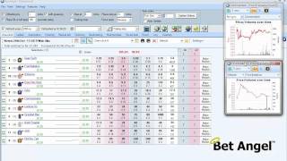 Betfair trading Using Bet Angels  Charting features [upl. by Obeded]