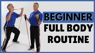 10 Minute Beginner Large Loop Resistance Band Workout At Home Full Body Routine [upl. by Nwatna]