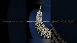 Andhra Design Close Setting Diamond Necklace with Detachable Pendant  KothariJewelrycom [upl. by Jewel]