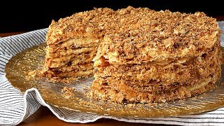 NAPOLEÓN  Tarta milhojas rusa Receta de una cafetería 👌 [upl. by Hasina]