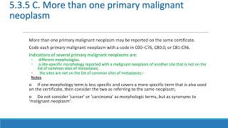 ICD 10  Session 3 Guidelines for Coding Malignant Neoplasms site not clearly identified [upl. by Lairea]