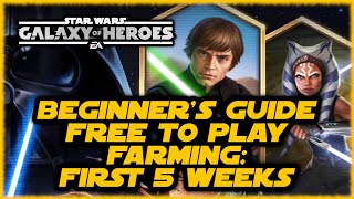 Beginners Guide to Galaxy of Heroes Farming  First 5 Weeks [upl. by Efthim82]