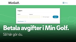 Så betalar du avgifter i Min Golf [upl. by Anirtap]