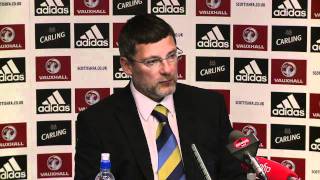 Craig Levein postDenmark press conference [upl. by Peterec]