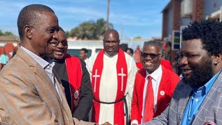 EDGAR LUNGU Attends Church Service at St Johns UCZ in Mtendere Lusaka [upl. by Aihsad]