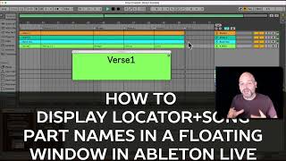 How to display locators and song names in a floating window in Ableton Live via Max for Live [upl. by Aivekal710]