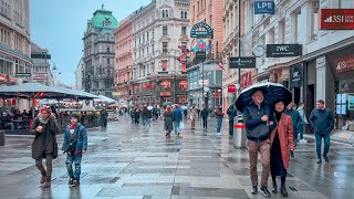 Walk In Vienna In The Drizzle March 2024  4K HDR [upl. by Efioa]