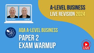 AQA Paper 2 Exam Warmup  ALevel Business Revision for 2024 [upl. by Harwilll653]