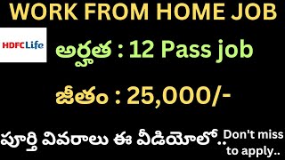 work from home jobs 2024hdfc financial consultant joblatest jobs in teluguVBCreate20 [upl. by Ajnat]