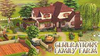 GENERATIONS FAMILY FARM 👵🐄  The Sims 4 Cottage Living Speed Build [upl. by Kinelski]