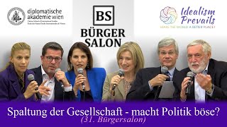 Spaltung der Gesellschaft – macht Politik böse 31 Bürgersalon ua mit Edtstadler amp Guttenberg [upl. by Elyac842]