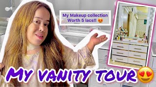 My vanity tour  Makeup Collection  worth 5 lacs😍  Reema Aly [upl. by Phemia720]