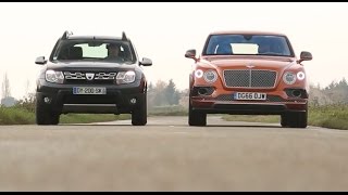 2017 Dacia Duster vs Bentley Bentayga COMPARATIF wENG SUBTITLES  le choc des extrêmes [upl. by Anuaik]