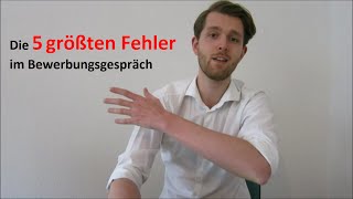 Die 5 größten FEHLER im BEWERBUNGSGESPRÄCH I Eure Ausbildung I Vorstellungsgespräch [upl. by Laddie]