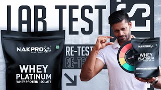 NAKPRO PLATINUM WHEY PROTEIN LAB REPORT RETESTING  review fitness health [upl. by Asilam]