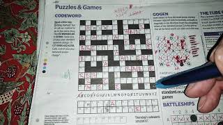 Evening Standard codeword  tutorial  how to solve  walkthrough 20422 [upl. by Ymac718]