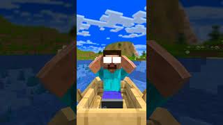 HELP Herobrine Win Boat Race shorts minecraft animation herobrine [upl. by Eyde]