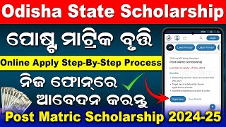 Post Matric Scholarship 202425 Apply Online  Odisha State Scholarship Portal Registration amp Apply [upl. by Hasheem]