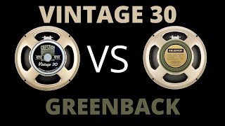 Celestion Vintage 30 vs Greenback with Marshall Origin 20 [upl. by Nnylyaj]