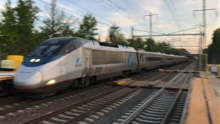 Amtrak HD 60fps Acela Express Nathan AirChime Hybrid K5LA Blaring Through Princeton w Doppler [upl. by Stilla122]