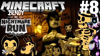 Bendy in Nightmare Run in Minecraft Part 8  Map Showcase [upl. by Larret]