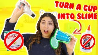 TURN CUPS INTO SLIME  NO BORAX NO GLUE SLIME  Slimeatory 144 [upl. by Mcculloch]