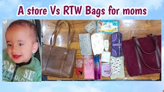 Astore vs RTW HandBags for Moms Comparison Review bags for new moms [upl. by Lerrej560]