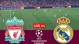 LIVE Liverpool vs Real Madrid UEFA Champions League 2425 Full Match  VideoGame Simulation [upl. by Atikcir]