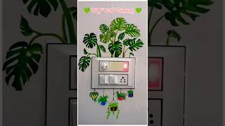 Wall painting  Switchboard painting idea painting trending shorts diy art [upl. by Larissa477]