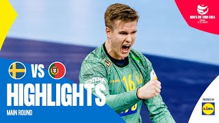 They take a huge step forward 🫨  Sweden vs Portugal  Highlights  Mens EHF EURO 2024 [upl. by Gayle197]