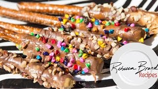 Chocolate Covered PRETZELS with Caramel amp Peanut Butter [upl. by Cleland110]