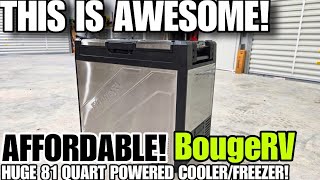 HUGE AFFORDABLE BougeRV Rocky 81QT Dual Zone 12V Portable Fridge [upl. by Anirbes266]