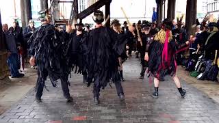 Beltane Border Morris dance quotThree Ravensquot at the Black Meet 2018 [upl. by Joeann459]