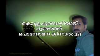 Kandu kandu kandilla malayalam karoke by Sandeep G Pillai [upl. by Toile]